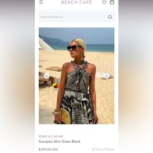 PEARL & CAVIAR Scorpios Mini Dress Black size M/L - Anthropologie